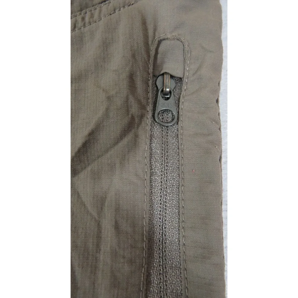 The North Face Convertible Hiking Trail Pants Mens 36 Tan Zip Off Outdoor Nylon